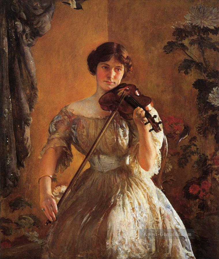 die Kreutzersonate aka Violinist II Tonalismus Maler Joseph DeCamp Ölgemälde